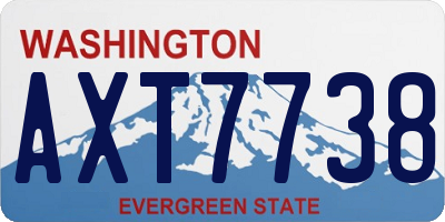 WA license plate AXT7738