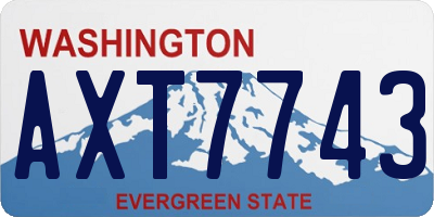 WA license plate AXT7743