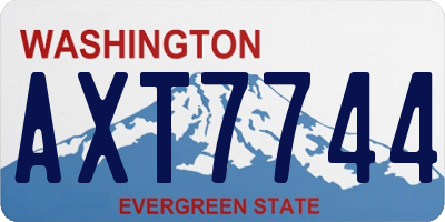 WA license plate AXT7744