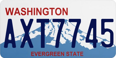 WA license plate AXT7745
