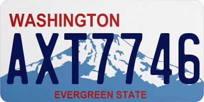 WA license plate AXT7746