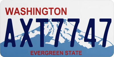 WA license plate AXT7747