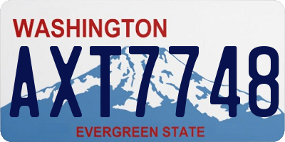 WA license plate AXT7748