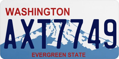 WA license plate AXT7749