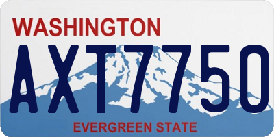 WA license plate AXT7750