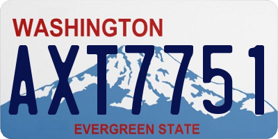 WA license plate AXT7751