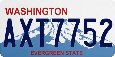 WA license plate AXT7752