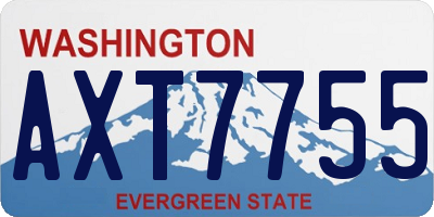 WA license plate AXT7755