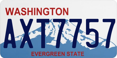 WA license plate AXT7757