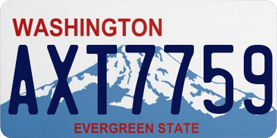 WA license plate AXT7759