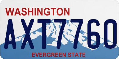 WA license plate AXT7760