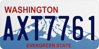 WA license plate AXT7761