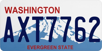 WA license plate AXT7762