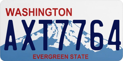 WA license plate AXT7764