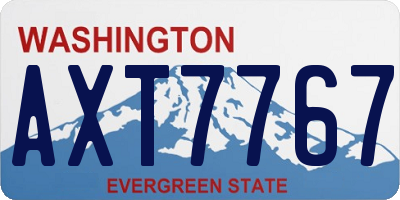 WA license plate AXT7767