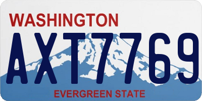 WA license plate AXT7769