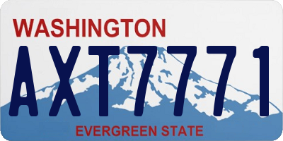 WA license plate AXT7771
