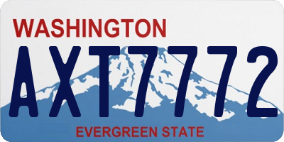 WA license plate AXT7772