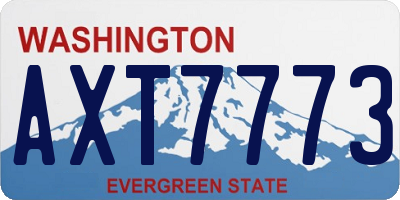 WA license plate AXT7773