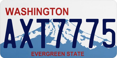 WA license plate AXT7775