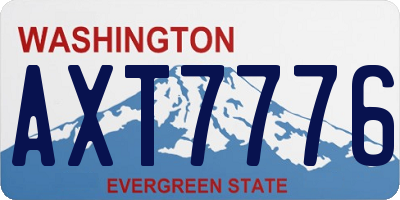 WA license plate AXT7776