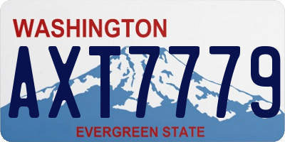 WA license plate AXT7779