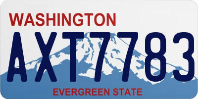 WA license plate AXT7783