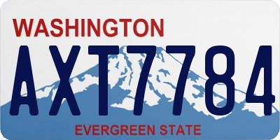 WA license plate AXT7784