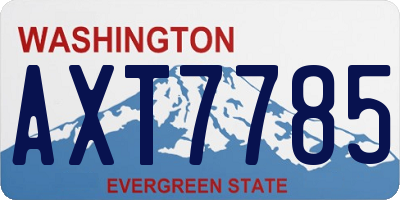 WA license plate AXT7785
