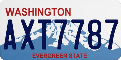 WA license plate AXT7787