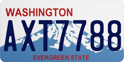 WA license plate AXT7788
