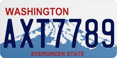 WA license plate AXT7789