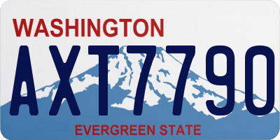 WA license plate AXT7790