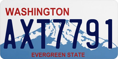 WA license plate AXT7791