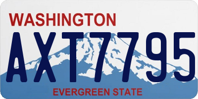 WA license plate AXT7795
