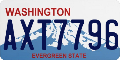 WA license plate AXT7796