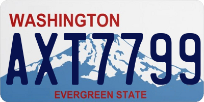 WA license plate AXT7799