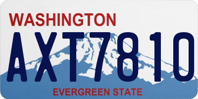 WA license plate AXT7810