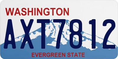 WA license plate AXT7812