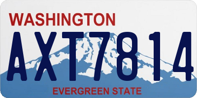 WA license plate AXT7814