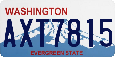 WA license plate AXT7815