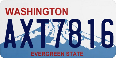WA license plate AXT7816