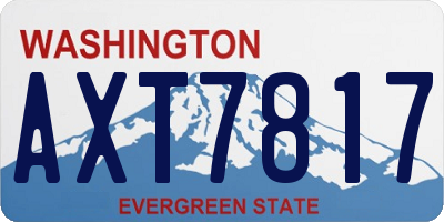 WA license plate AXT7817