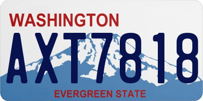 WA license plate AXT7818
