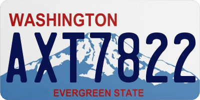 WA license plate AXT7822