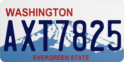 WA license plate AXT7825