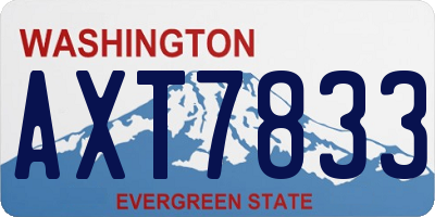 WA license plate AXT7833