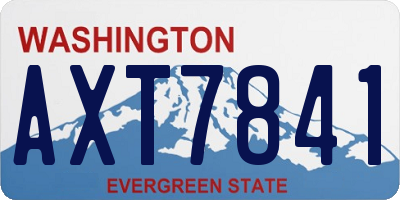 WA license plate AXT7841
