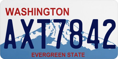 WA license plate AXT7842