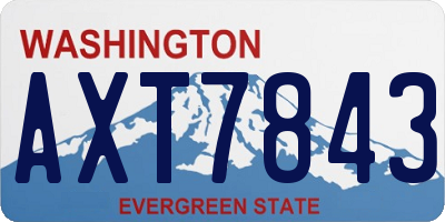 WA license plate AXT7843